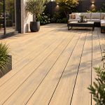 dakterras vlonder Composiet met Eik kleur en hout-structuur